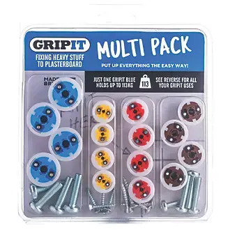 GRIPIT PLASTERBOARD FIXINGS MULTI PACK 16 PIECES